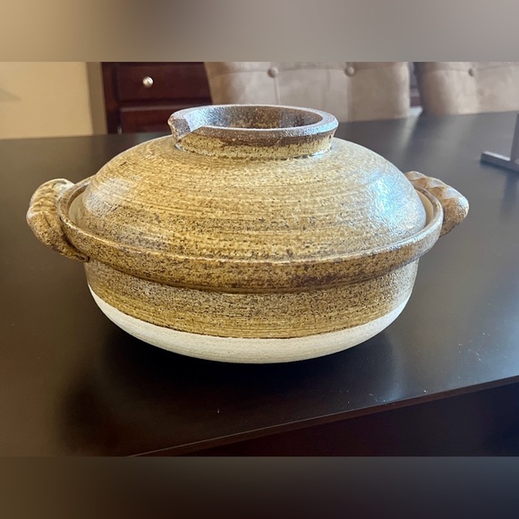 NEW Vtg Large Heavy Chinese stir fry rice bowl w top Handles 10 1/4” x D 4” high - Picture 7 of 8